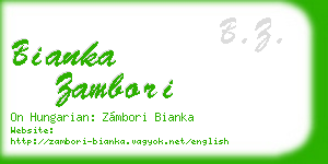 bianka zambori business card